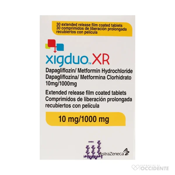 XIGDUO XR COMPRIMIDOS 10MG/1000MG X 30