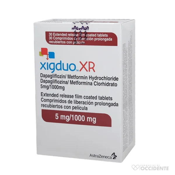 XIGDUO XR COMPRIMIDOS 5MG/1000MG X 30