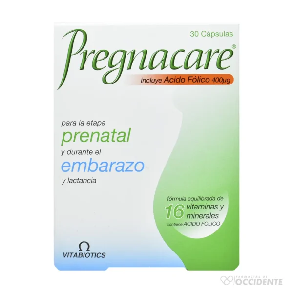 PREGNACARE CAJA X 30 CAPS.