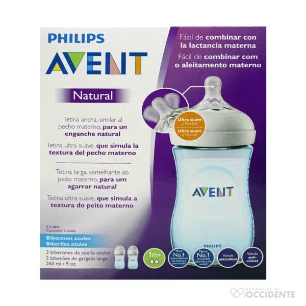 PACHA AVENT NATURAL 2 X 9 OZ (1M )(Celeste)