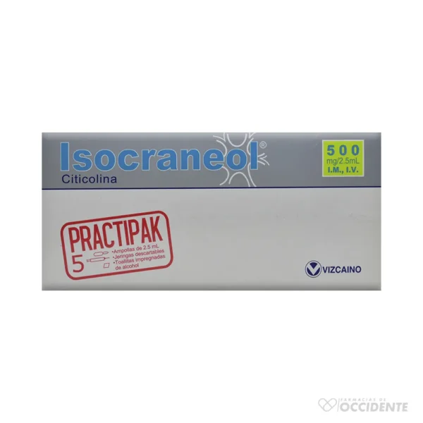 ISOCRANEOL AMPOLLAS 500MG/2.5ML x 5