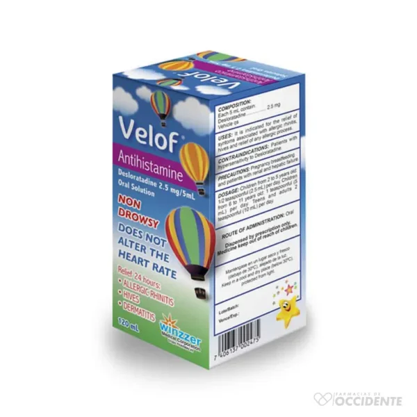 VELOF JARABE 2.5MG/5ML x 120ML