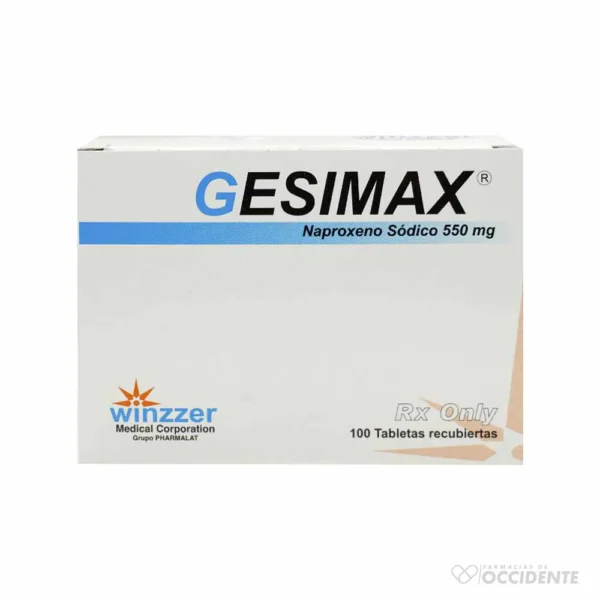 GESIMAX TABLETAS 550MG x UNIDAD (CAJA DE100)