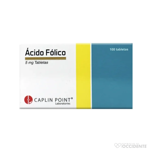 ACIDO FOLICO TAB 5 MG X 10 TABLETAS (CAJA 10 BLISTER). CAPLIN POINT