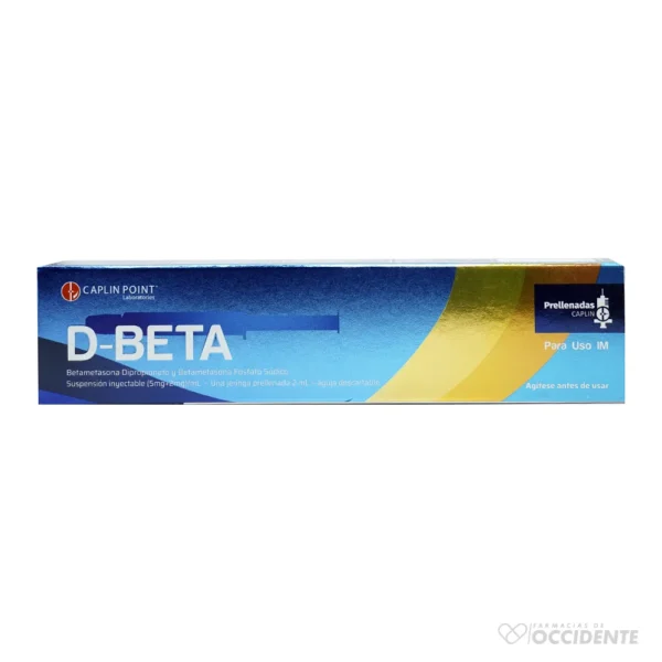 D-BETA (BETAMETASONA DIPROPINATO 5MG + BETAMETASONA FOSFATO SOD. 2MG/ML) JERINGA PRELLENADA