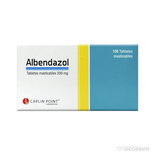 ALBENDAZOL 200MG X 10 TABLETAS (CAJA 10 BLISTER). CAPLIN POINT