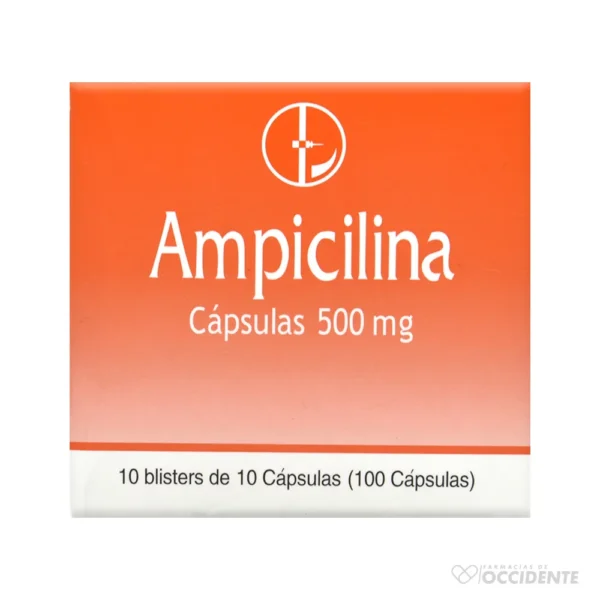 AMPICILINA CAPS 500MG X 10 CAPSULAS (CAJA 10 BLISTER). CAPLIN POINT