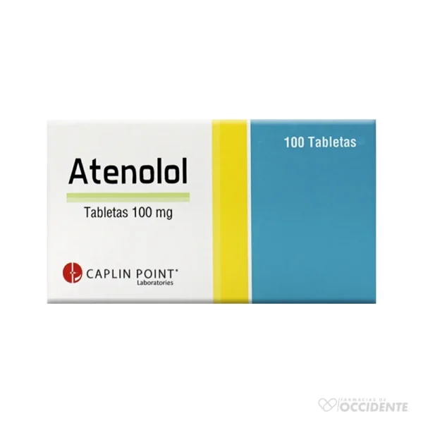 ATENOLOL TAB 100MG X 10 TABLETAS (CAJA 10 BLISTER). CAPLIN POINT