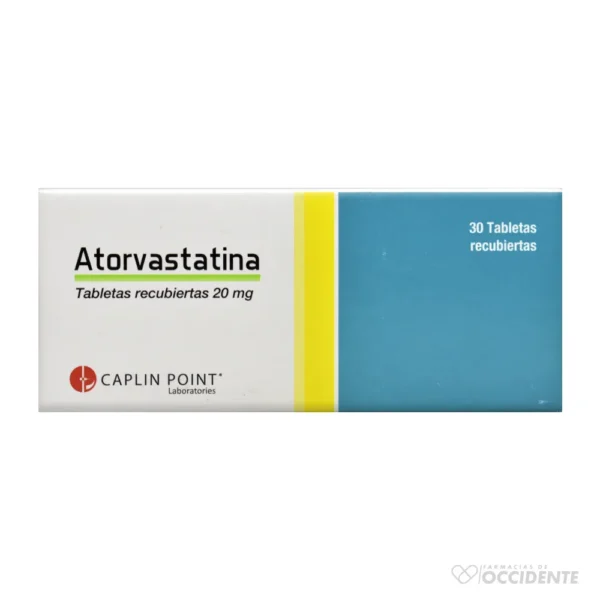 ATORVASTATINA 20MG TABS X 30 TABLETAS. CAPLIN POINT