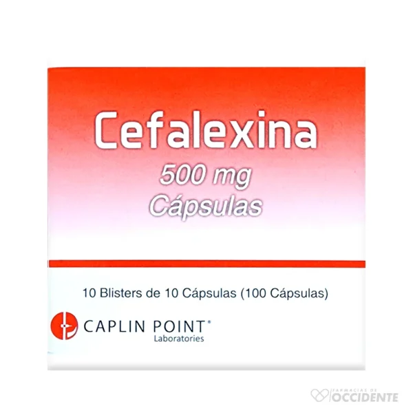 CEFALEXINA CAPS 500MG X 10 CAPSULAS (CAJA 10 BLISTER). CAPLIN POINT