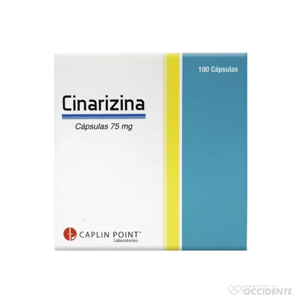 CINARIZINA CAPS 75MG X 10 CAPSULAS (CAJA 10 BLISTER). CAPLIN POINT ...