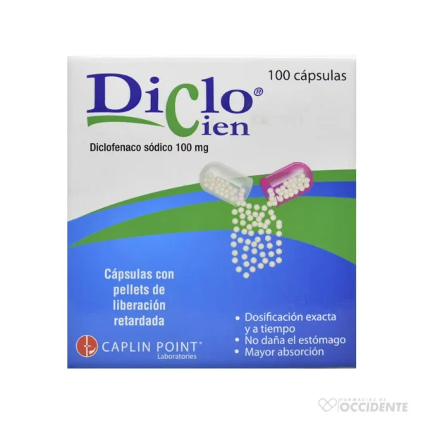 DICLOCIEN (DICLO. SOD. CAPSULAS 100MG) X 10 (CAJA 10 BLISTER). CAPLIN POINT