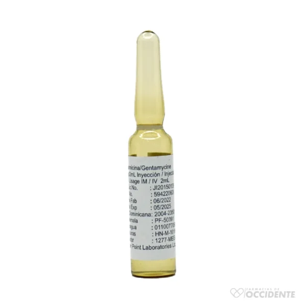 GENTAMICINA 80MG/2ML INY. -AMPOLLA. CAPLIN POINT