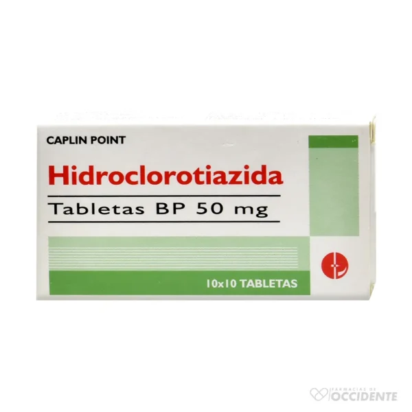 HIDROCLOROTIAZIDA TAB. 50MG X 10 TABLETAS (CAJA 10 BLISTER). CAPLIN POINT