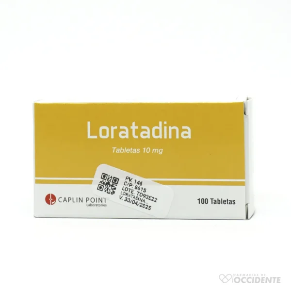 LORATADINA TABLETAS 10MG X 10 TABLETAS (CAJA 10 BLISTER). CAPLIN POINT