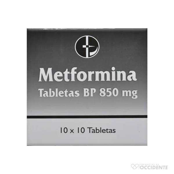 METFORMINA 850MG TAB.X 10 TABLETAS (CAJA 10 BLISTER). CAPLIN POINT