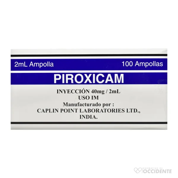 PIROXICAM INY. 40MG/2ML AMPOLLA X 1(CAJA 100 AMPOLLA) . CAPLIN POINT