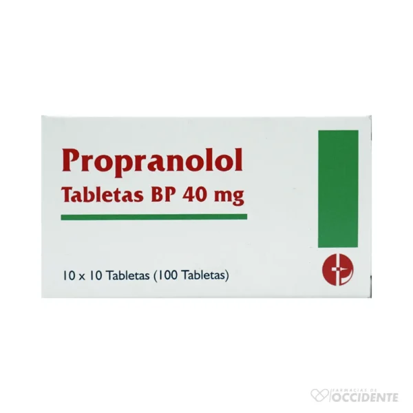 PROPRANOLOL TAB. 40MG X 10 TABLETAS (CAJA 10 BLISTER). CAPLIN POINT