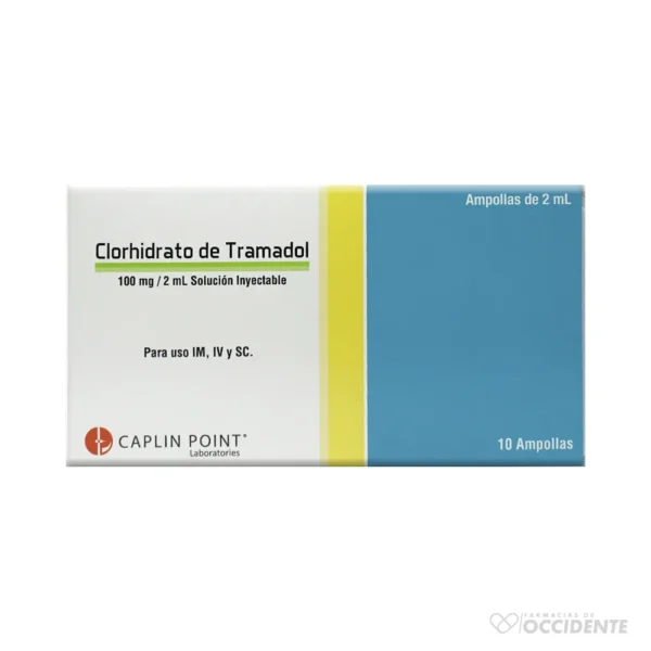 TRAMADOL CLORHIDRATO INY. 100MG/2ML X 1 AMPOLLA.(CAJA 100) CAPLIN POINT