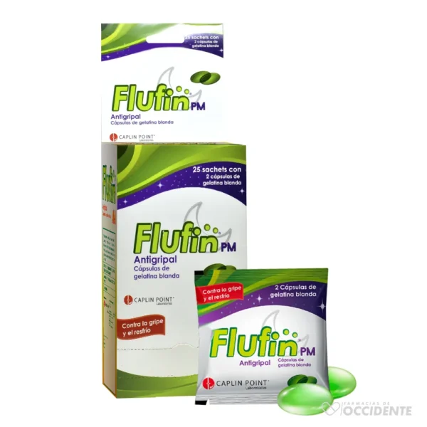 FLUFIN PM (antigripal cap. gelatina blanda) X 2 (CAJA 25 SOBRES).