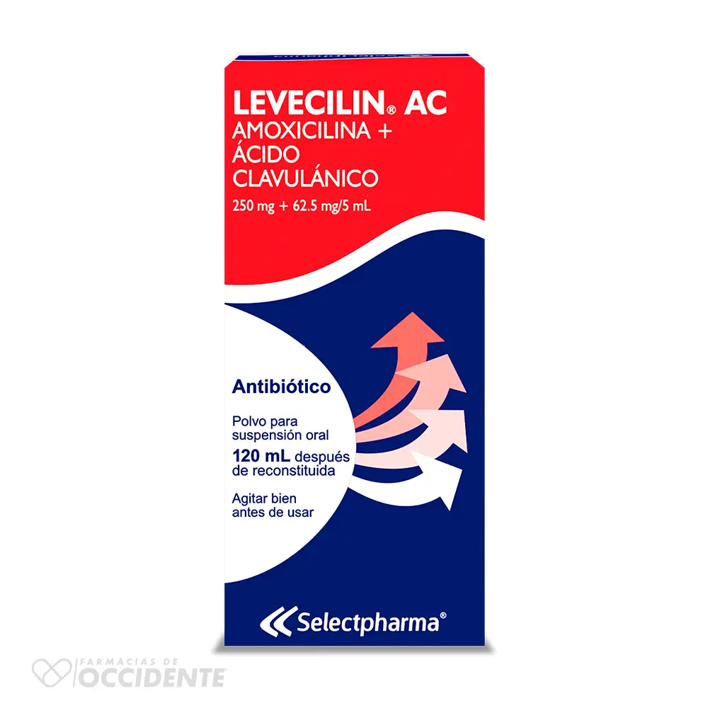 LEVECILIN AC 250/62.5MG/5ML PPSUS X 120ML