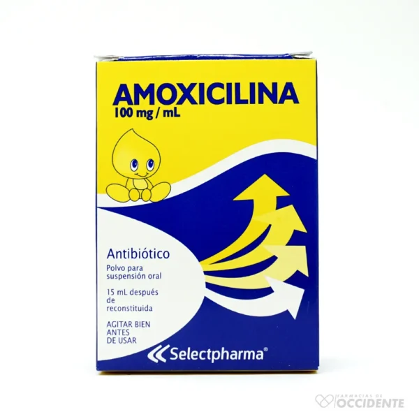 AMOXICILINA 100 mg/ml 15ML GOTAS POLVO PARA SUSPENSION. SELECTPHARMA