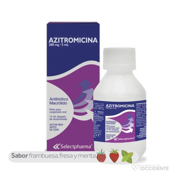 AZITROMICINA 200mg/5ml 15ML POLVO PARA SUSPENSION. (SELECTPHARMA)