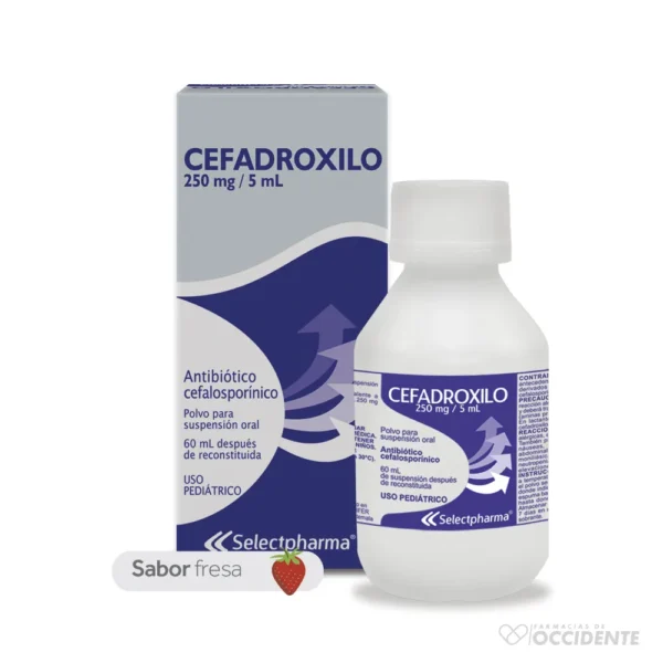 CEFADROXILO 250mg/5ml 60ML POLVO PARA SUSPENSION (SELECTPHARMA)