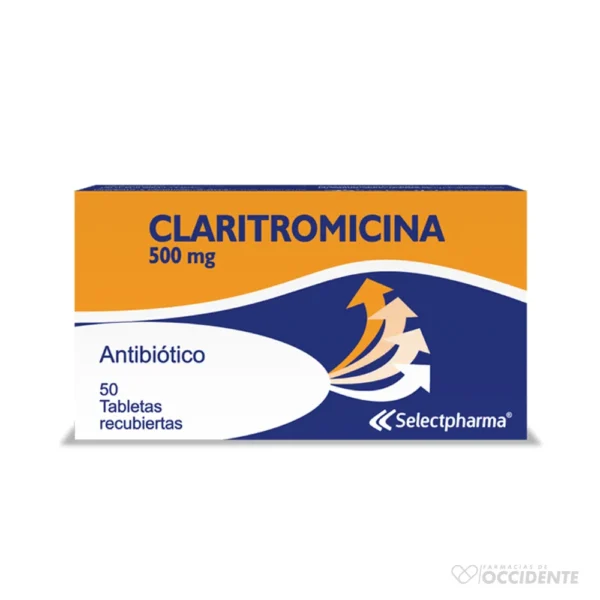 CLARITROMICINA 500 mg TABLETA X 1 (CAJA DE 50 CAP) (SELECTPHARMA)