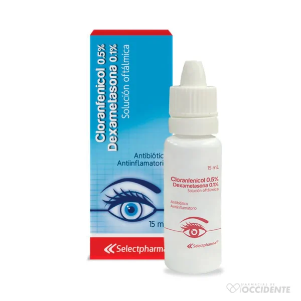 CLORANFENICOL 0.5% DEXAMETASONA 0.1% SOLUCION OFTALMICA 15ML (SELECTPHARMA)