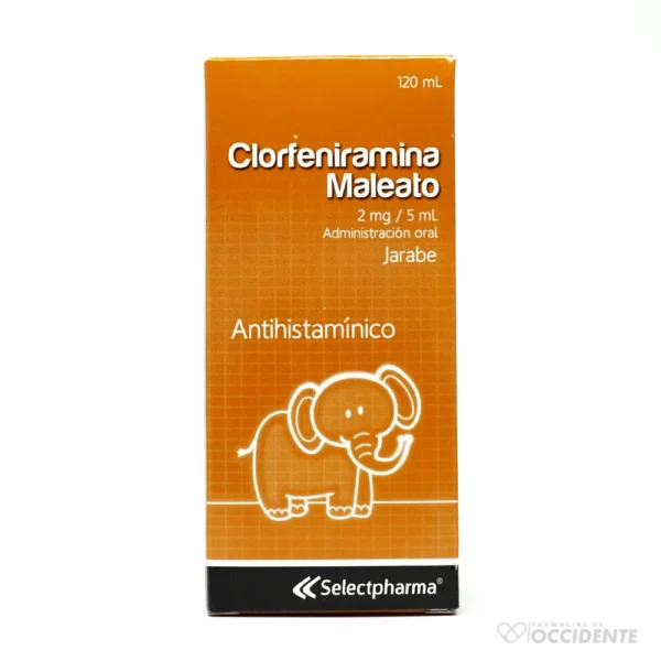 CLORFENIRAMINA MALEATO 2mg/5ml JARABE 120ML. SELECTPHARMA