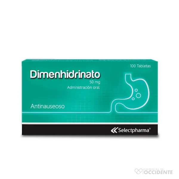 DIMENHIDRINATO 50mg TABLETA X 10 (CAJA DE 10 BLISTER) (SELECTPHARMA)