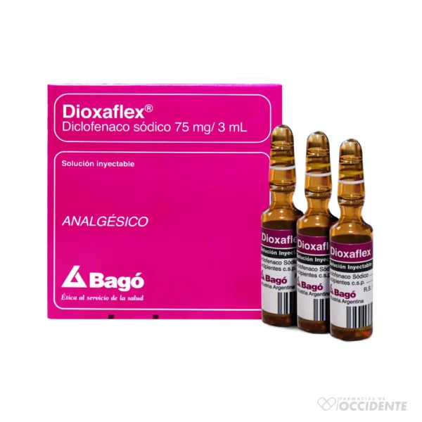 DIOXAFLEX PLUS AMPOLLAS 75MG x 3ML