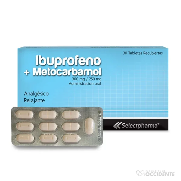 IBUPROFENO 300MG METOCARBAMOL 250MG TABLETA X 1 (CAJA DE 30) (SELECTPHARMA)