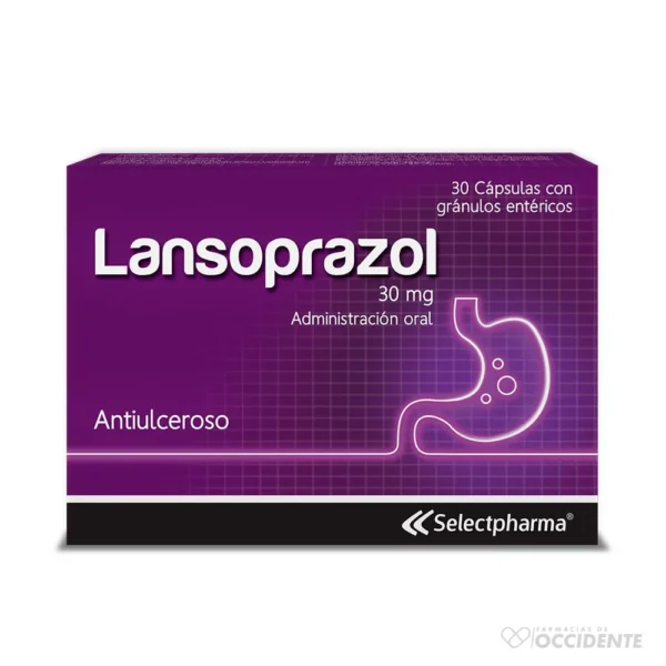 LANSOPRAZOL 30MG CAPSULAS CAJA*30 (Nueva presentación). SELECTPHARMA