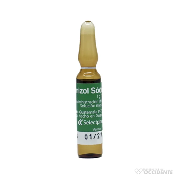 METAMIZOL SÓDICO 1G/2ml AMPOLLA X 1. (CAJA DE 25) SELECTPHARMA