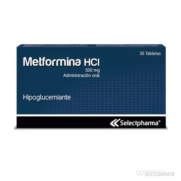 METFORMINA 500MG TABLETA CAJA*30 (SELECTPHARMA)