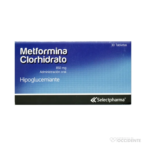 METFORMINA 850 mg TABLETA CAJA*30 (SELECTPHARMA)