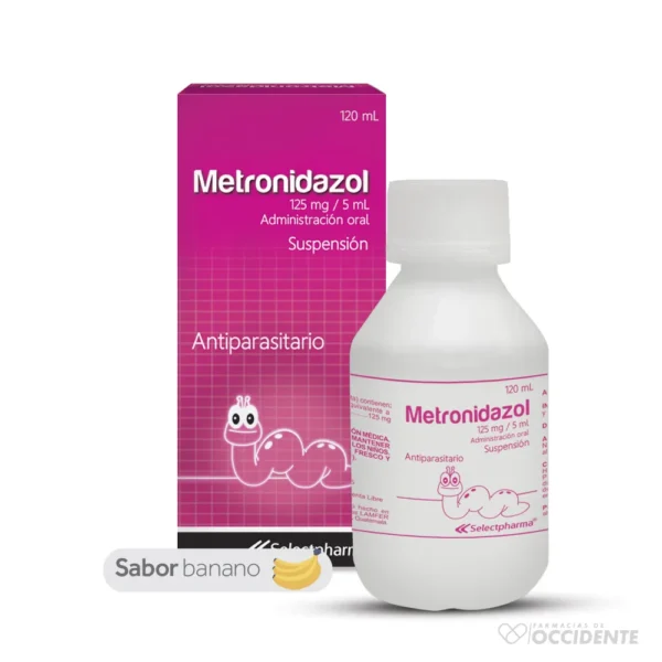 METRONIDAZOL 125mg/5ml SUSPENSION 120ML. SELECTPHARMA