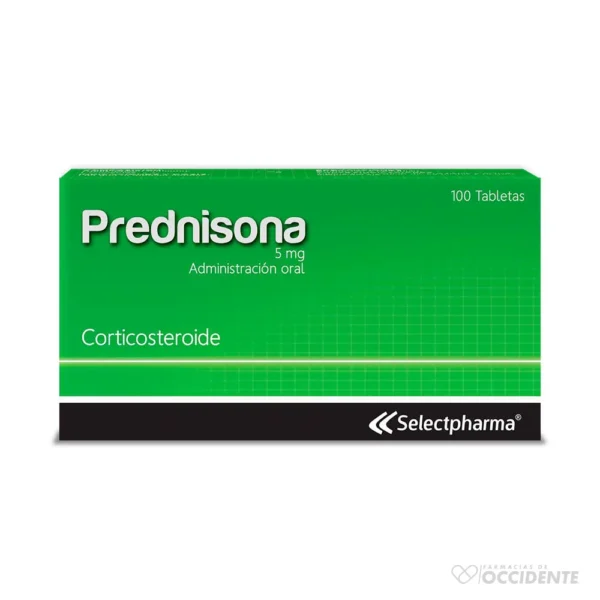 PREDNISONA 5MG TABLETA X 20 (CAJA DE 5 BLISTER). SELECTPHARMA