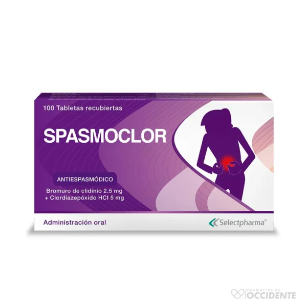 SPASMOCLOR TABLETA X 20 (CAJA DE 5 BLISTER)