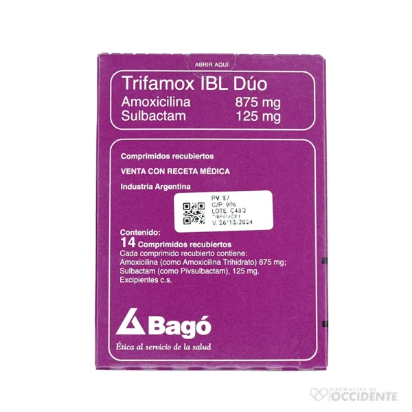 TRIFAMOX IBL DUO COMPRIMIDOS X 14