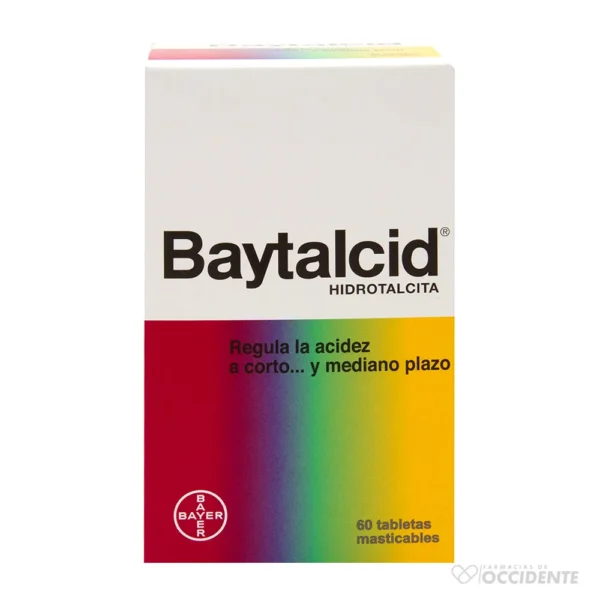 BAYTALCID TABLETAS MASTICABLES X UNIDAD CAJA 60