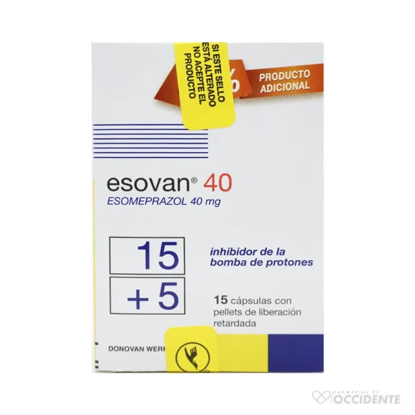 ESOVAN TABLETAS 40 MG X 15 5