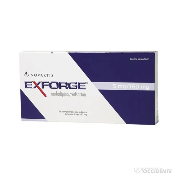 EXFORGE COMPRIMIDOS 5/160MG x BLISTER (CAJA DE 2 BLISTER)