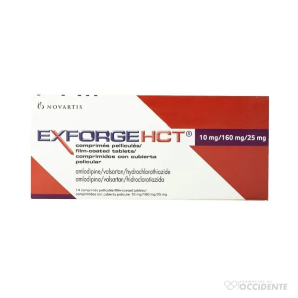 EXFORGE HCT COMPRIMIDOS 10/160/25MG x 14