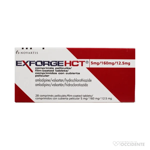 EXFORGE HCT COMPRIMIDOS 5/160/12.5MG x 7 (CAJA DE 4 BLISTER)