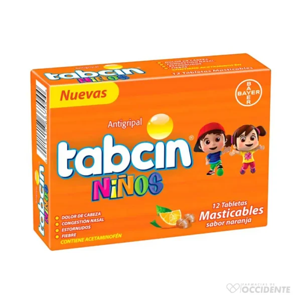 TABCIN NIÑOS TABLETAS MASTICABLES X 12