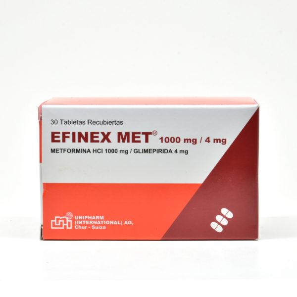 EFINEX MET TABLETAS 1000MG/4MG X 30