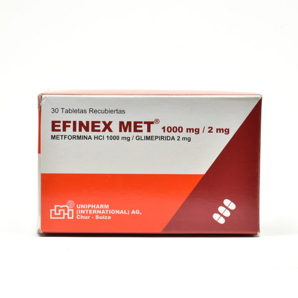EFINEX MET TABLETAS 1000MG/2MG X 30